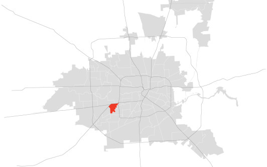 Location of Gulfton.