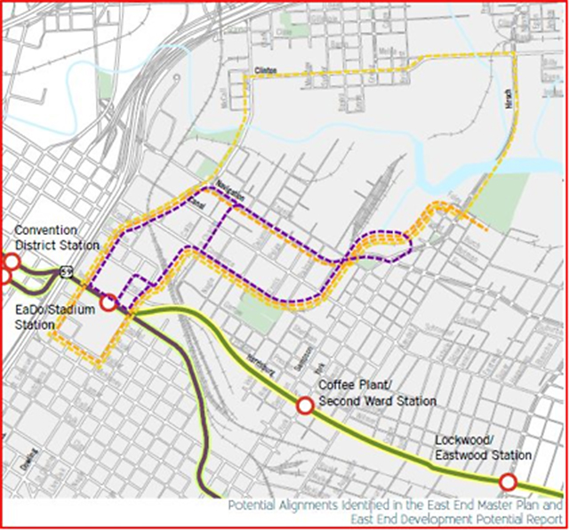 Proposed East End Lines.