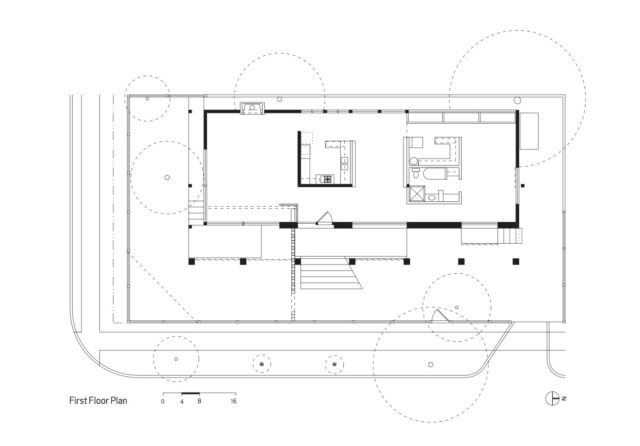 Plan for Bomar Street House (John Zemanek, 2011). 