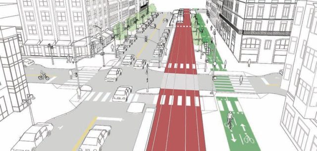 Drawing from NACTO Transit Street Design Guide.